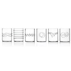 Ichendorf Milano Set of 6 Assorted Water Tumblers, Clear Online