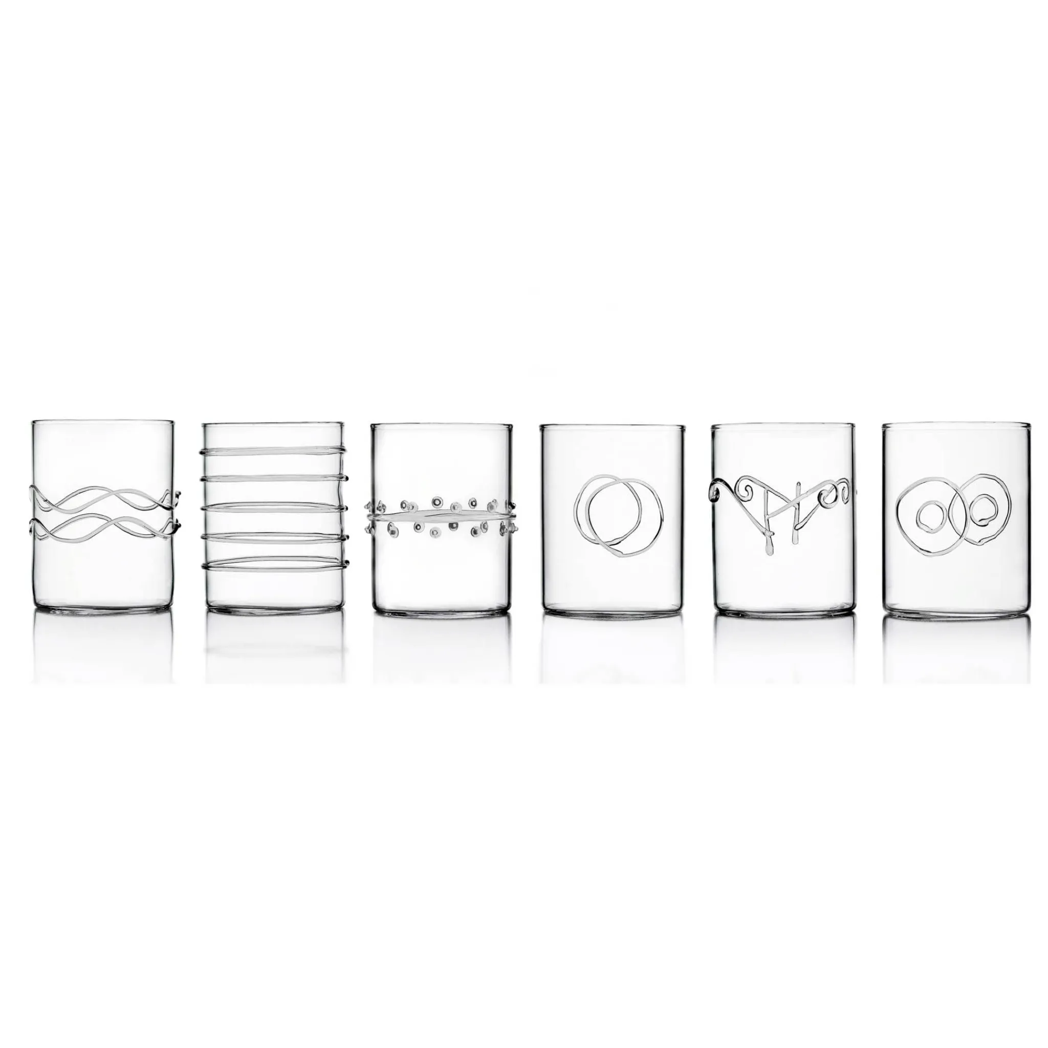 Ichendorf Milano Set of 6 Assorted Water Tumblers, Clear Online