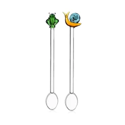 Ichendorf Milano Snail and Frog Set of 2 Stirring Spoons, 15cm Clearance