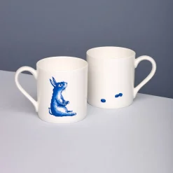 Jimbob Art Blue Rabbit with Macaroons Mug, 300ml Online
