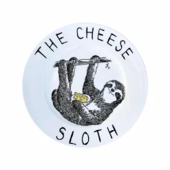 Jimbob Art Cheese Sloth Side Plate, 20cm Discount