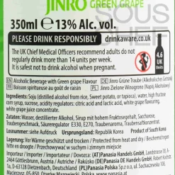Jinro Chamisul Green Grape Soju 13V, 350ml New