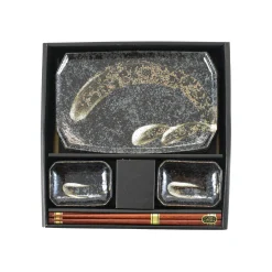 Kiji Stoneware & Ceramics Karasuba-Iro Sushi Serving Set Hot