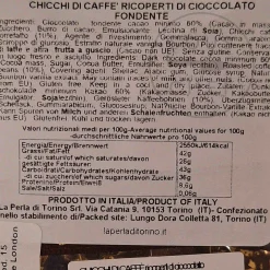 La Perla di Torino Dark Chocolate Coated Coffee Beans, 120g Clearance