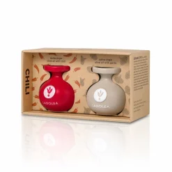 Ladolea Set of 2 Chilli & Garlic Infused Extra Virgin Olive Oil, 80ml Hot