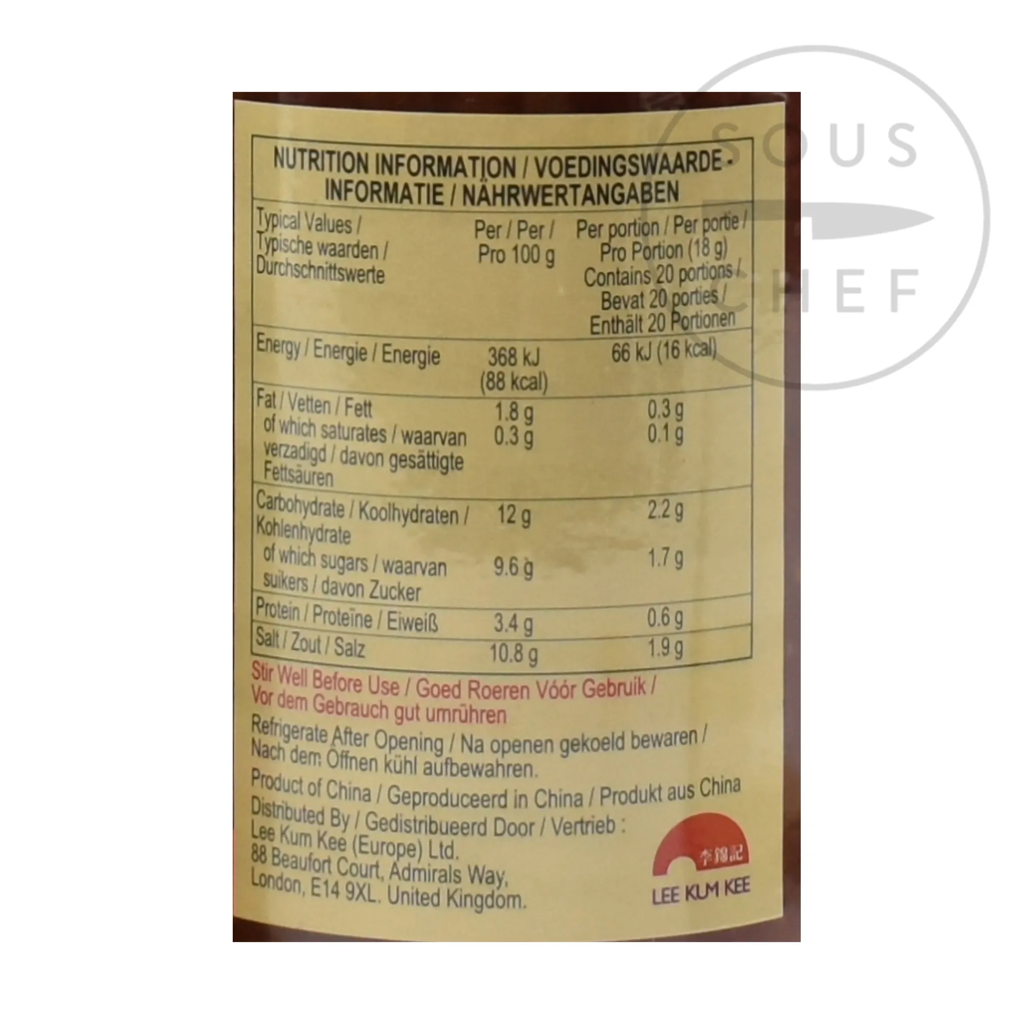 Lee Kum Kee Chilli Bean Sauce - Toban Djan, 368g Clearance