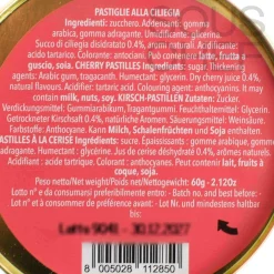 Leone Cherry Pastilles in Nathalie Lete Round Gift Tin, 60g Sale