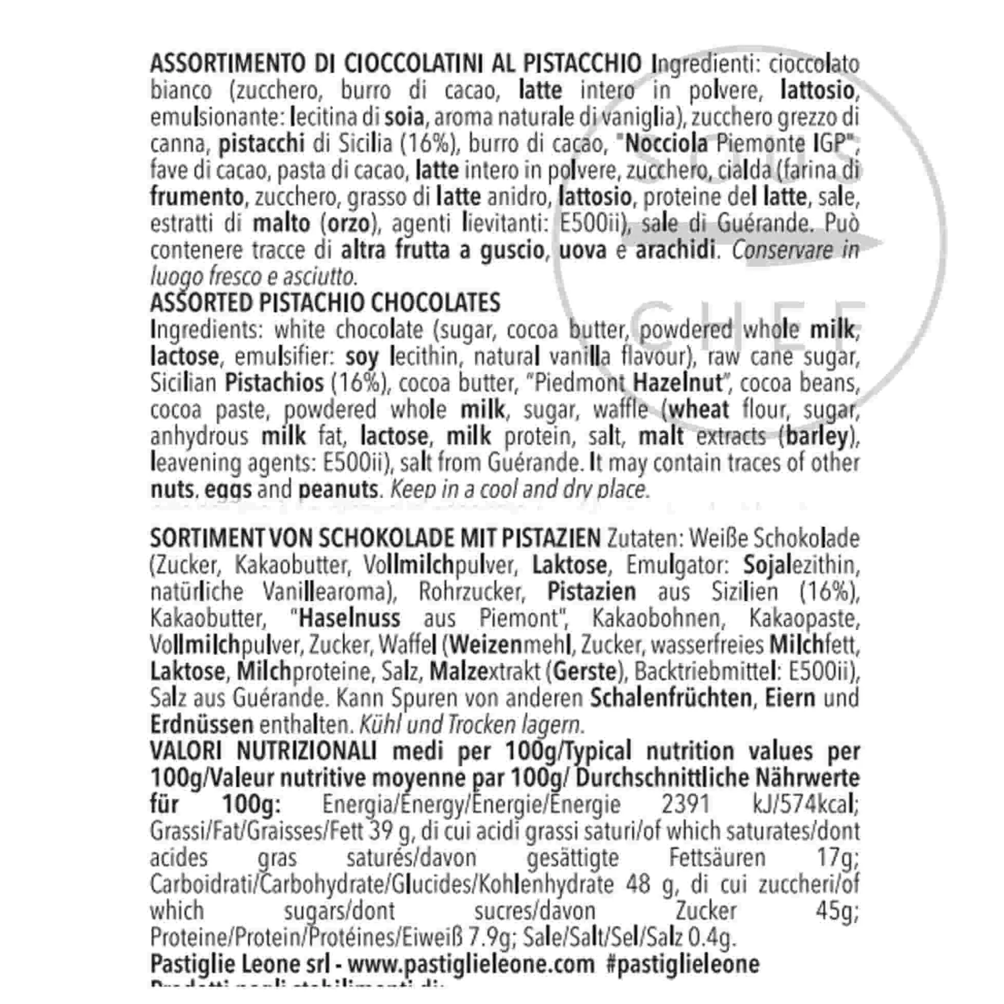 Leone Pistachio Chocolate Tin, 150g