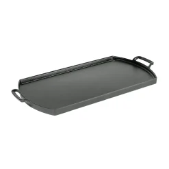 Lodge Blacklock Cast Iron Double Burner, 25.5x50.8cm Clearance