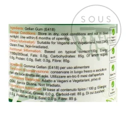 Special Ingredients Low Acyl Gellan Gum F, 100g Hot