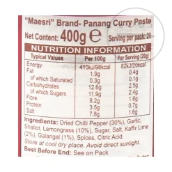 Mae Sri Thai Panang Curry Paste, 400g Online
