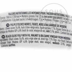 Maison Bremond Black Olive Tapenade with Fig, Walnut Balsamic Vingegar of Modena, 100g Best