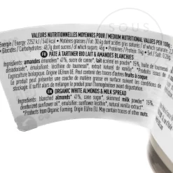 Maison Bremond Organic White Almonds And Milk Spread, 220g New