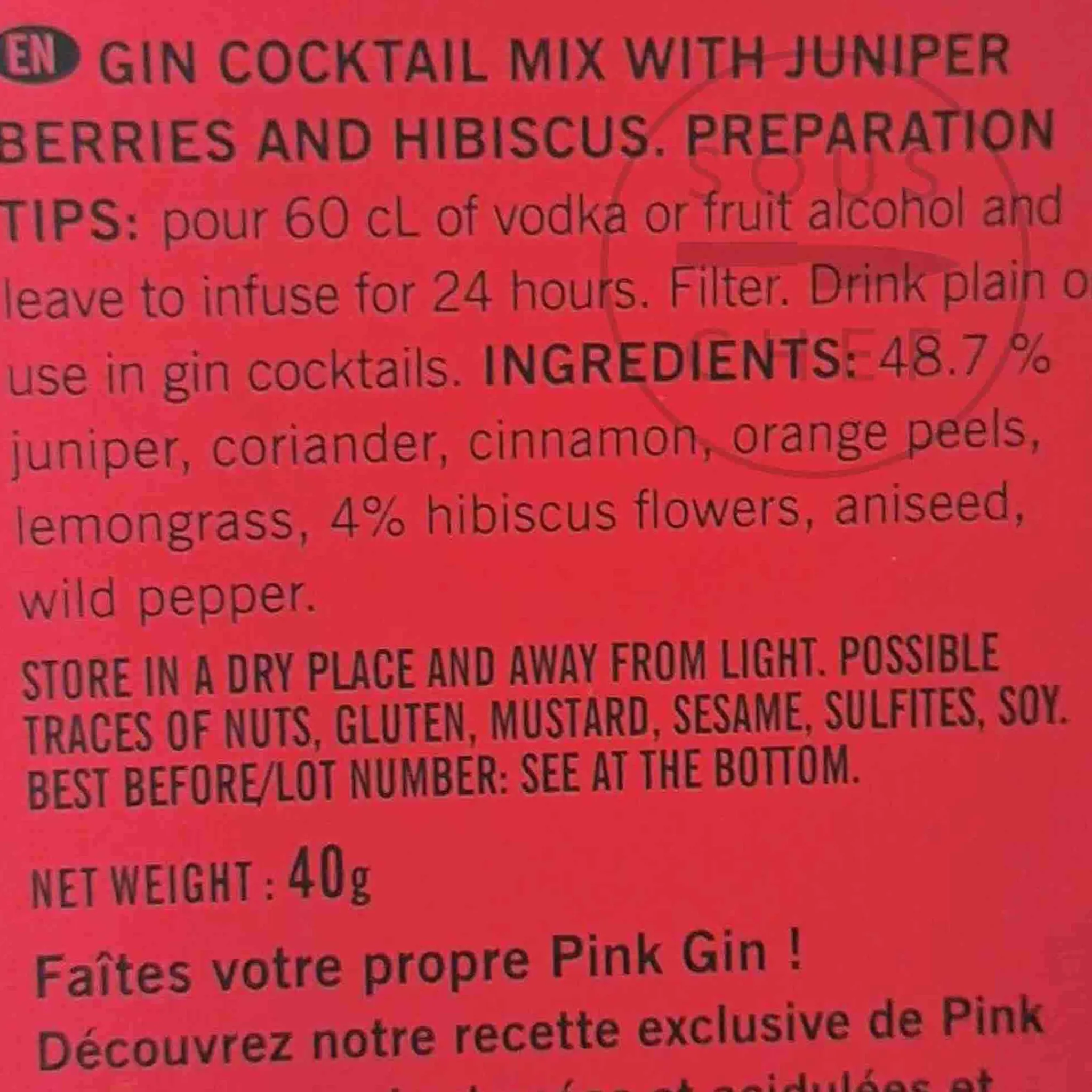 Quai Sud Make Your Own Pink Gin Infusion, 40g Best