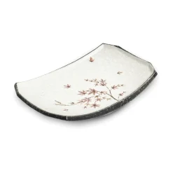 Kiji Stoneware & Ceramics Maple Leaf Sushi Plate, 22 x 15cm New