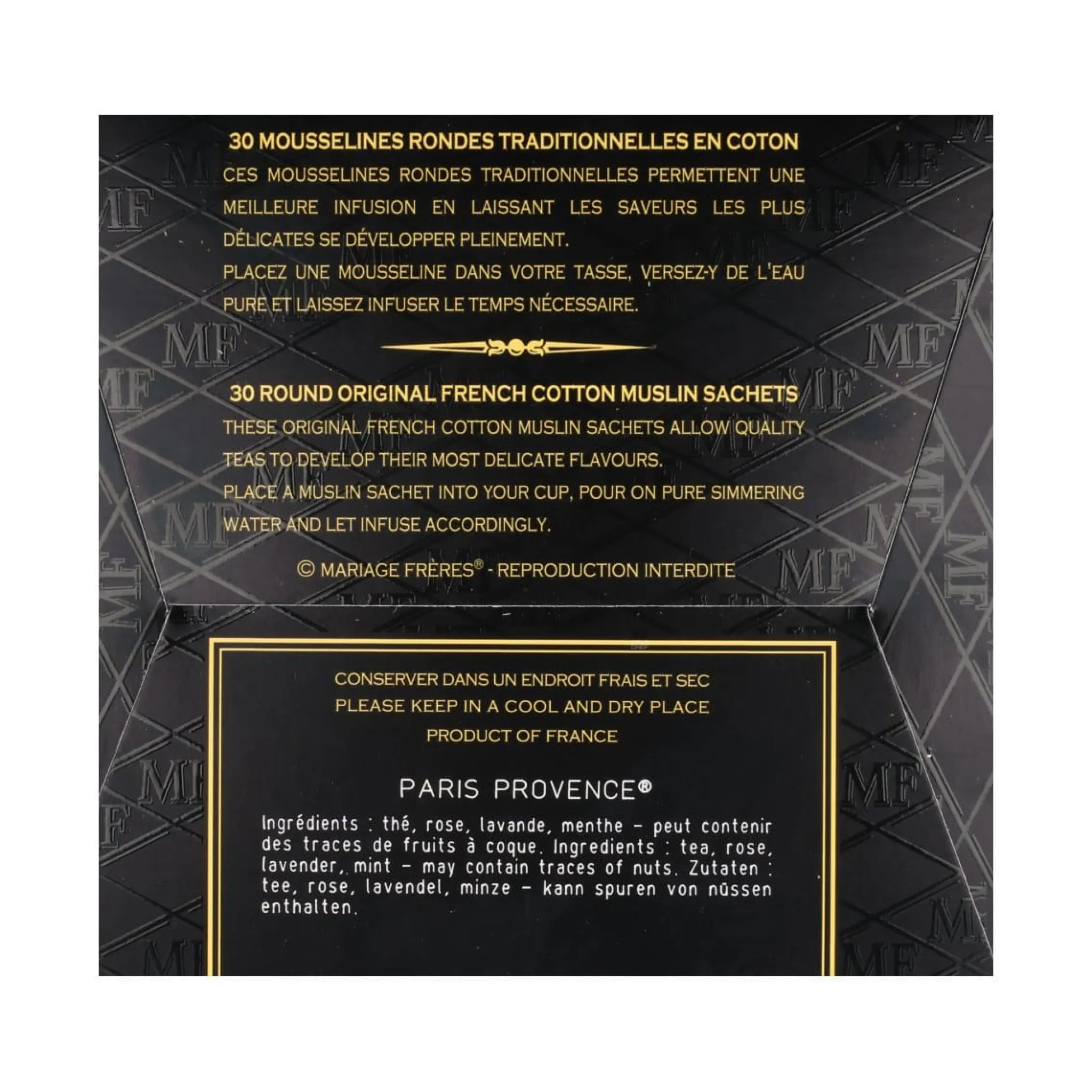 Mariage Freres Paris Provence White Tea Bags, 75g Sale
