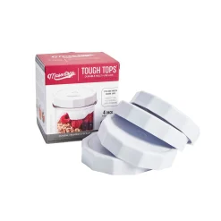 Masontops Wide Mouth Tough Tops, White Set of 4 Sale