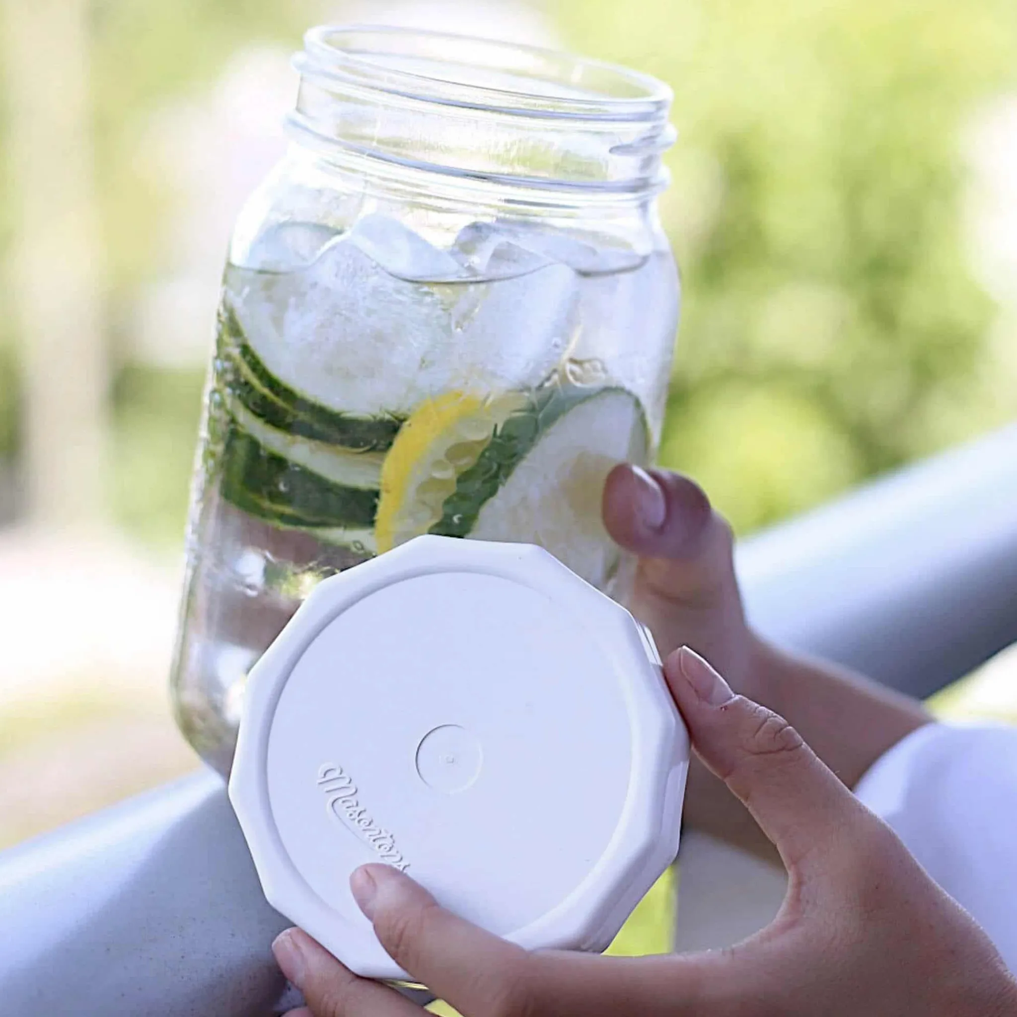 Masontops Wide Mouth Tough Tops, White Set of 4 Sale