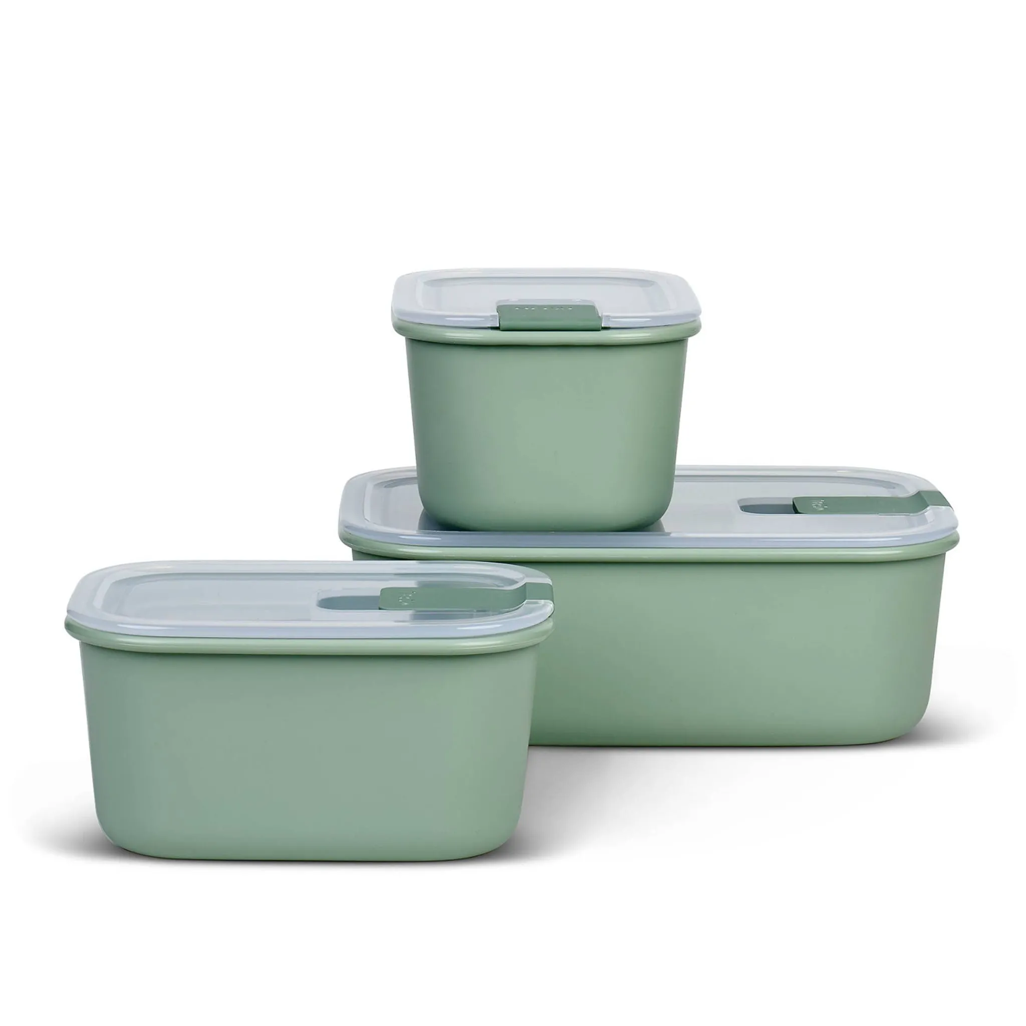 Mepal 3 Piece Easyclip Storage Box Set, Nordic Sage New