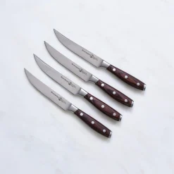 Messermeister Avanta Pakkawood 4 Piece Steak Knife Set, Brown Best
