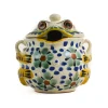 Gorky Pottery Mexican Hand Painted Floral Frog Sugar Bowl Discount
