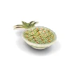 Gorky Pottery Mexican Hand Painted Green and Yellow Pineapple Large Plate, 23cm