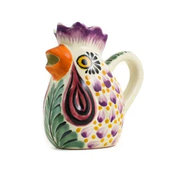 Gorky Pottery Mexican Hand Painted Rooster Milk Jug New