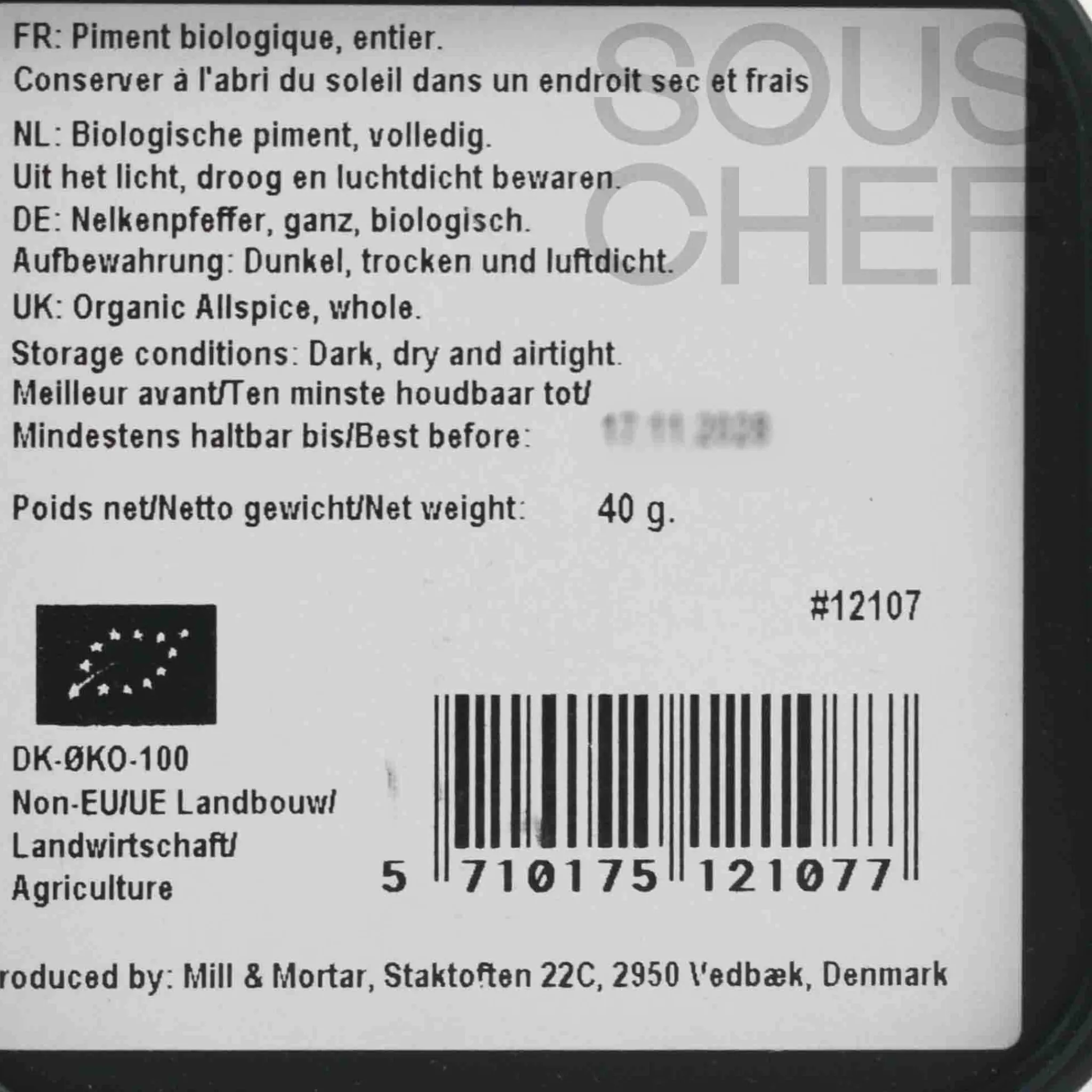 Mill & Mortar Organic Allspice, 40g Best