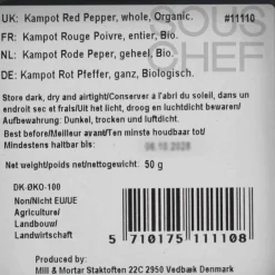 Mill & Mortar Organic Kampot Red Peppercorn, 50g Best