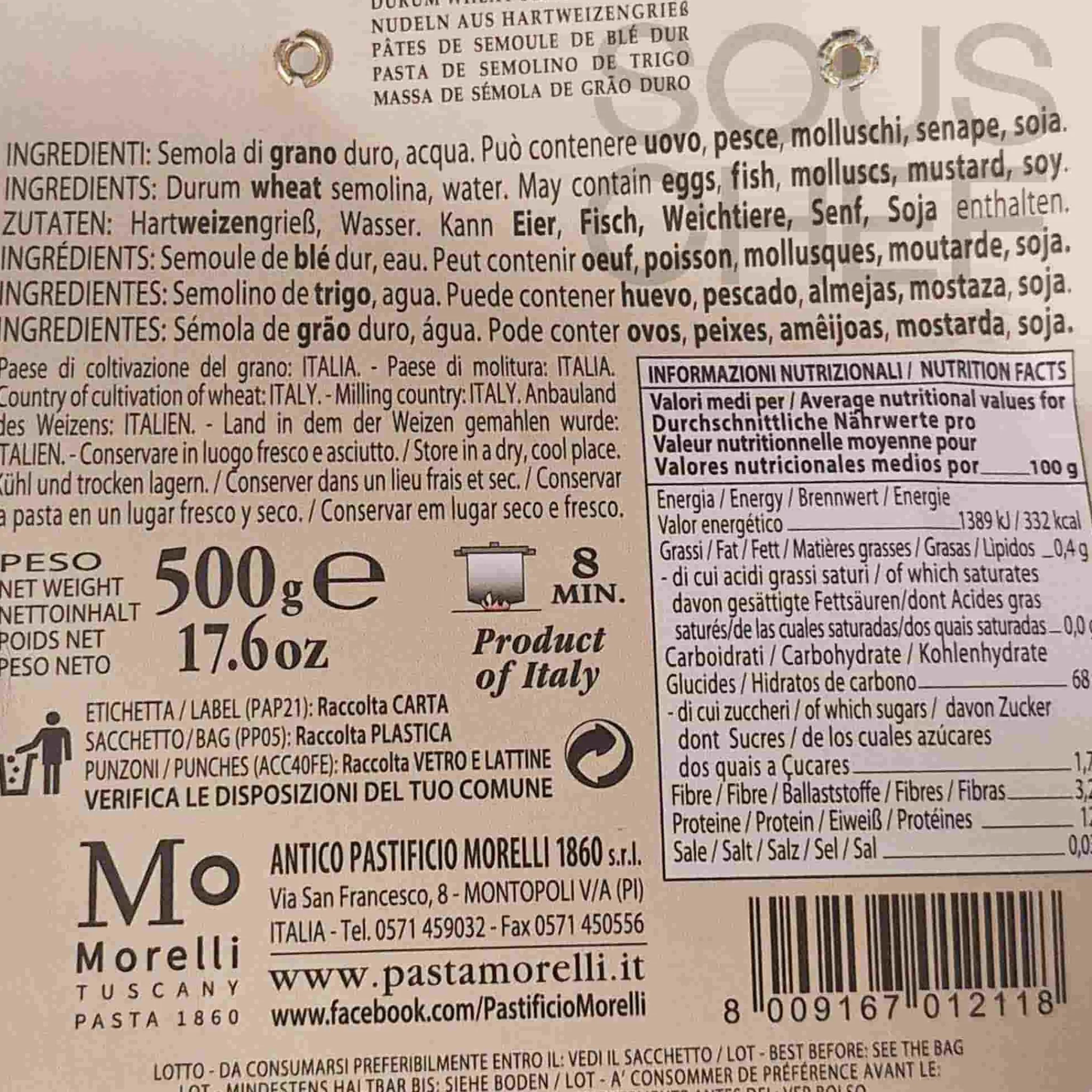 Morelli Ziti di Toscana, 500g Outlet