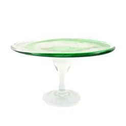 Alessandro Coppola Murano Glass Green Cake Stand, 25cm Sale
