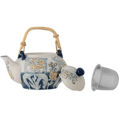 Bloomingville Myah Floral Teapot with Teastrainer, 15cm Online