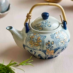 Bloomingville Myah Floral Teapot with Teastrainer, 15cm Online