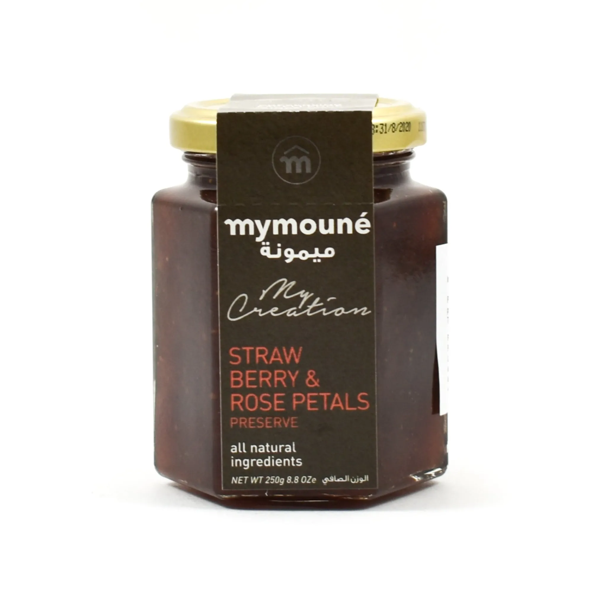 Mymoune Strawberry & Rose Petal Jam, 250g New