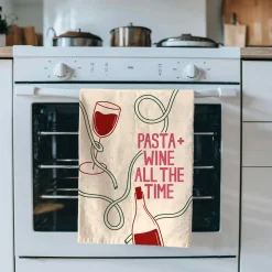 Neesh Home Pasta and Wine Tea Towel Best