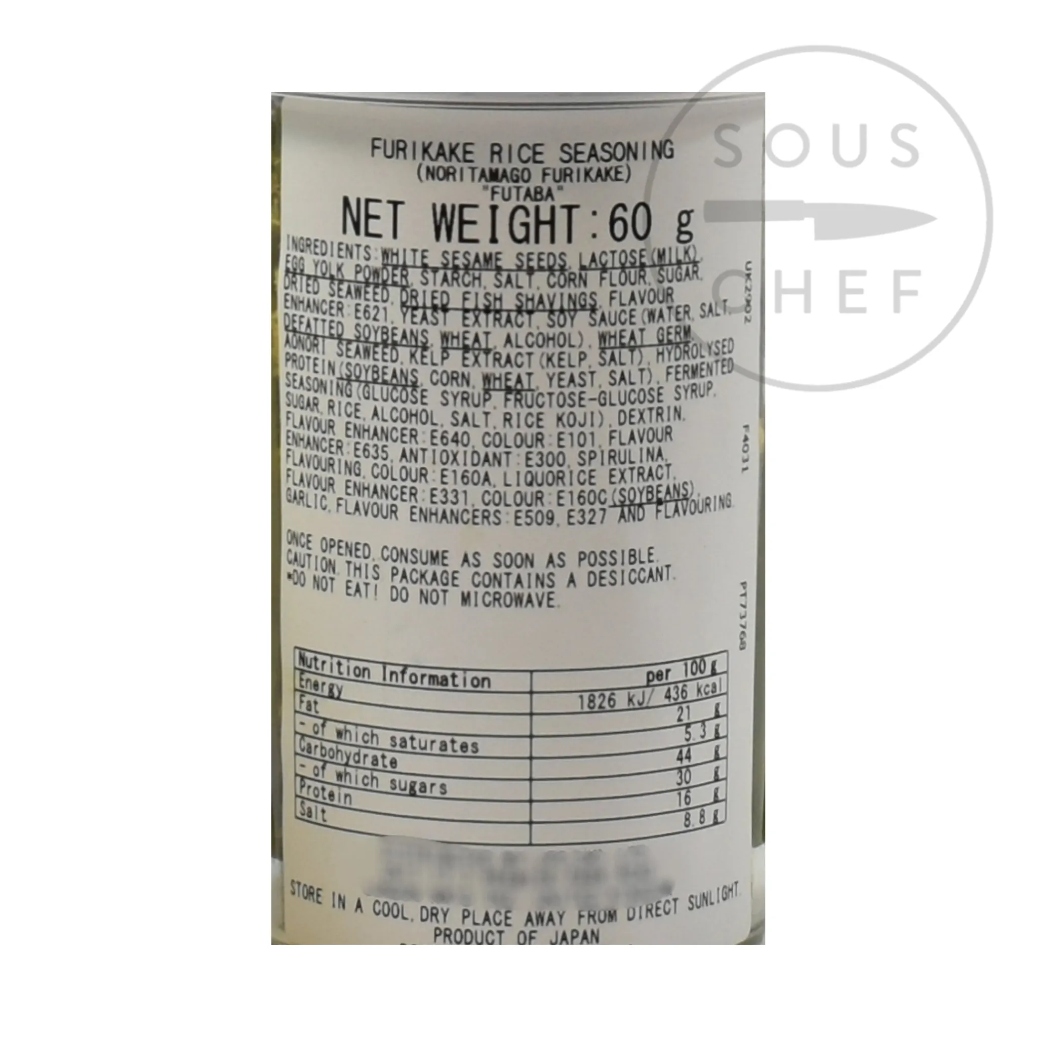 Futaba Noritamago Furikake Rice Seasoning, 60g Hot