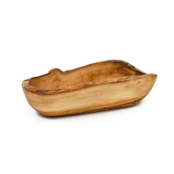 Naturally Med Olive Wood Rustic Serving Bowl, 27cm Sale