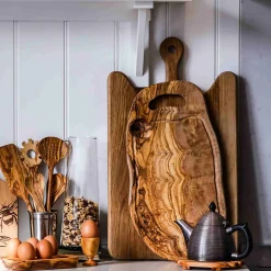 Naturally Med Olive Wood Slotted Spoon, 30cm Sale