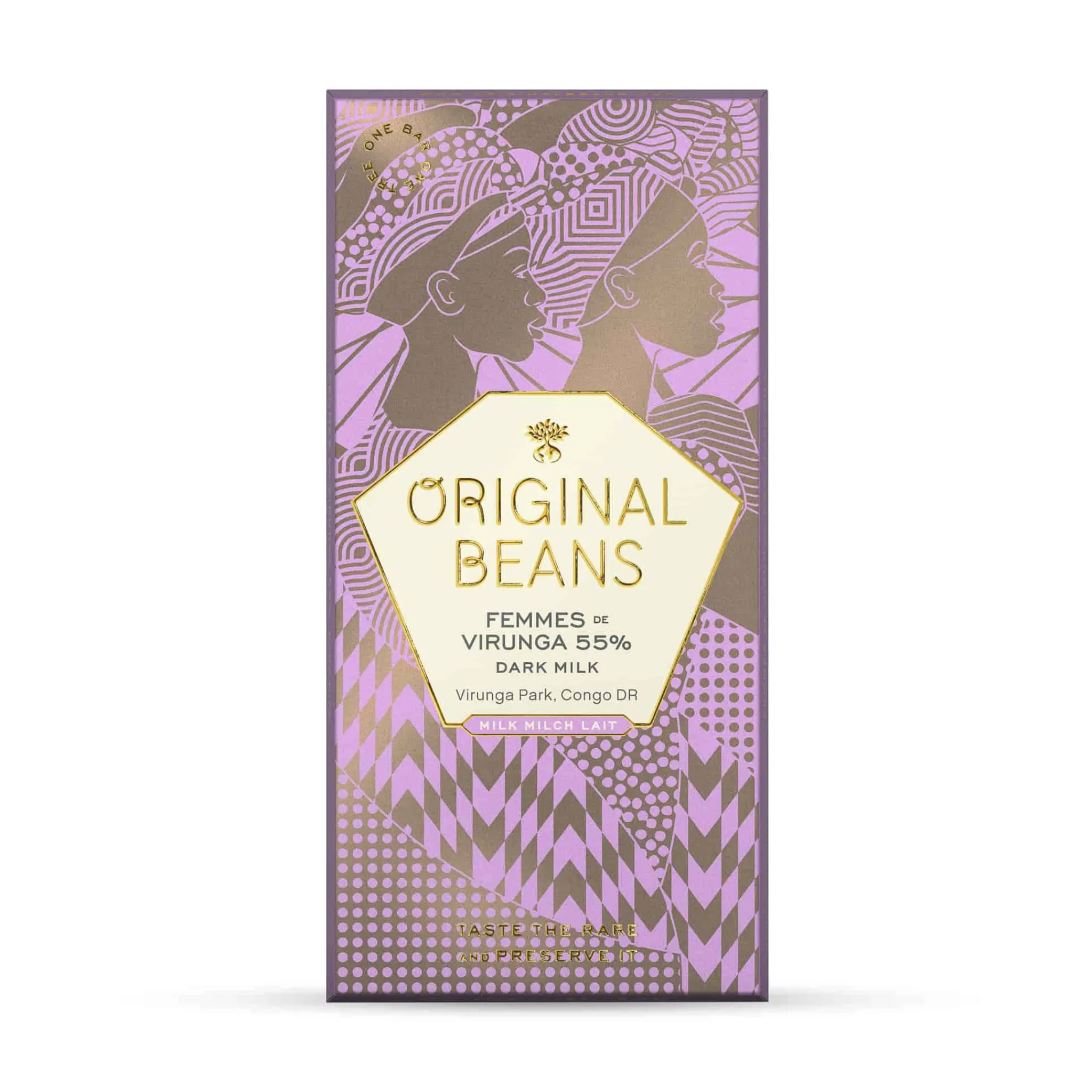 Original Beans 55% Femmes de Virunga Dark Milk Chocolate Bar, 70g Hot