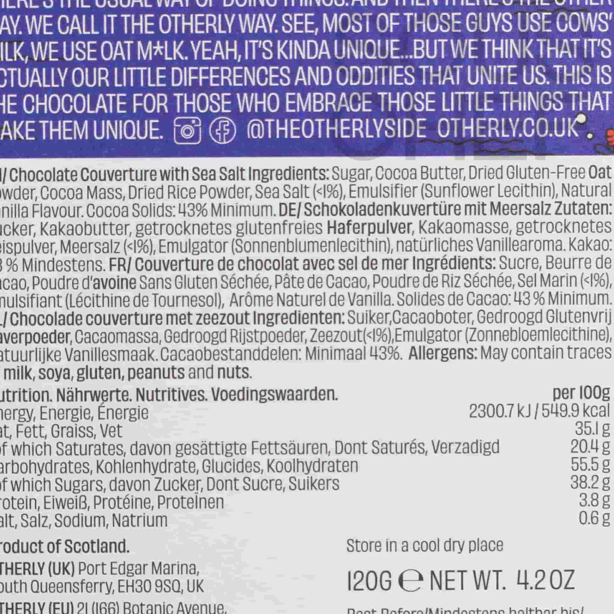 Otherly Sea Salt Oatm*lk Chocolate Bar, 120g Sale