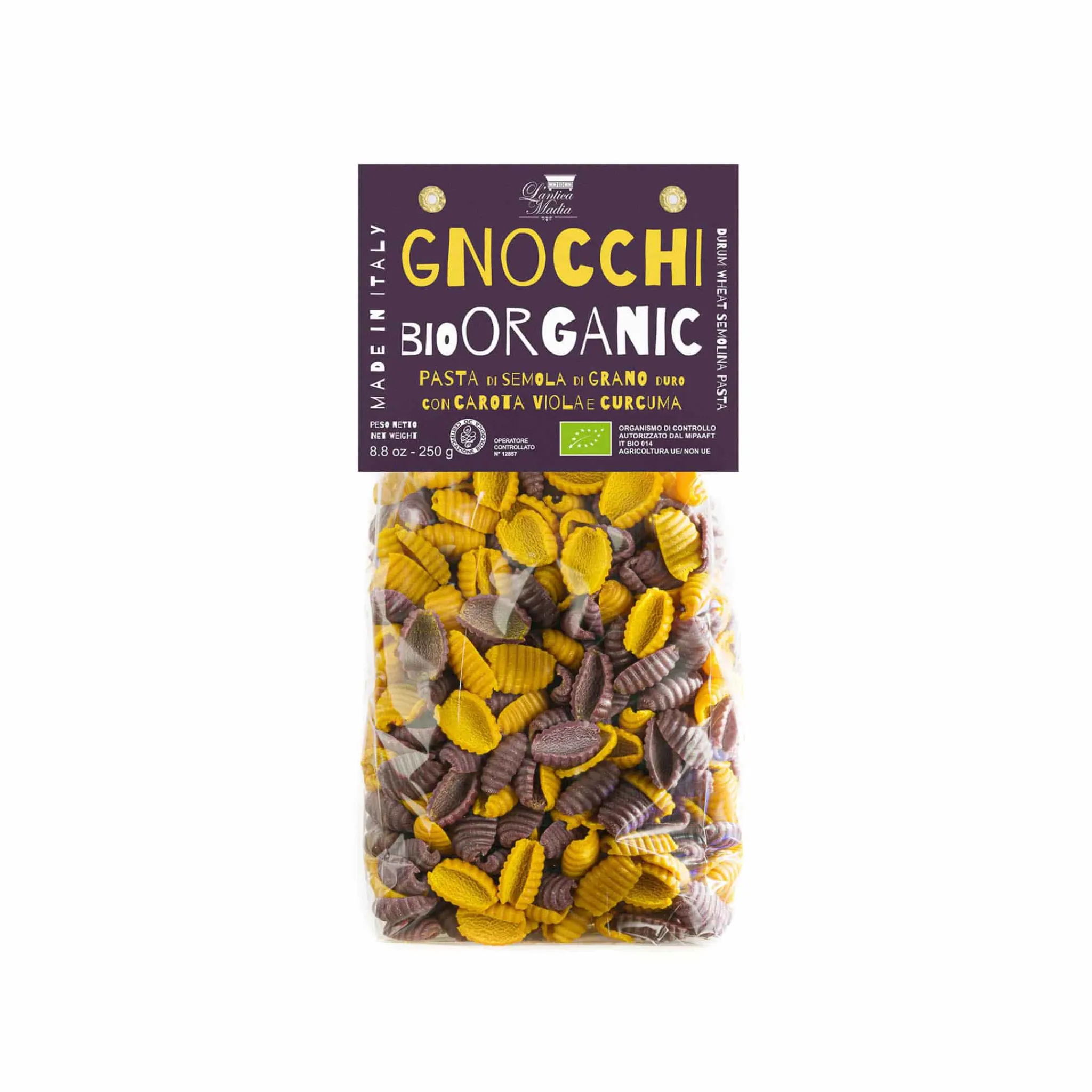 L'Antica Madia Pasta L'Antica Organic Gnocchi Pasta Turmeric & Purple Carrot, 250g Sale