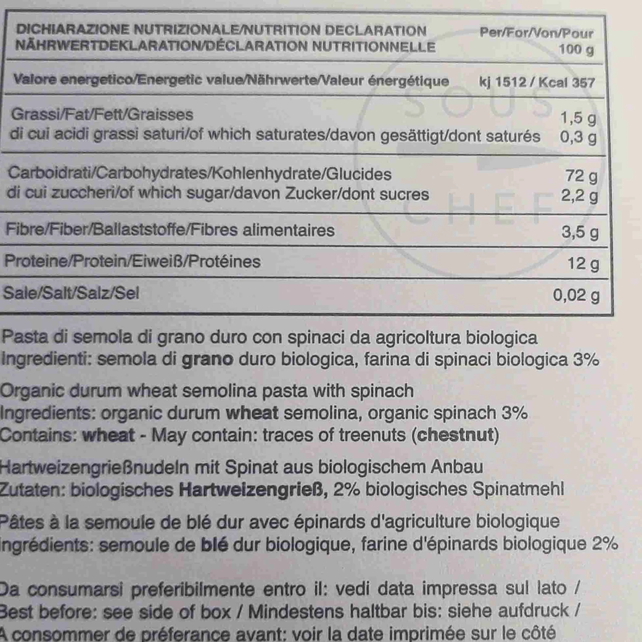 Pasta Liguria Taglierini Verdi, 500g Hot