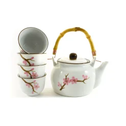 Kiji Stoneware & Ceramics Pink Sakura Tea Set, 800ml Best
