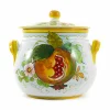 Tuscan Handmade Pomegranate-Painted Terracotta Cooking Pot, 20cm Sale
