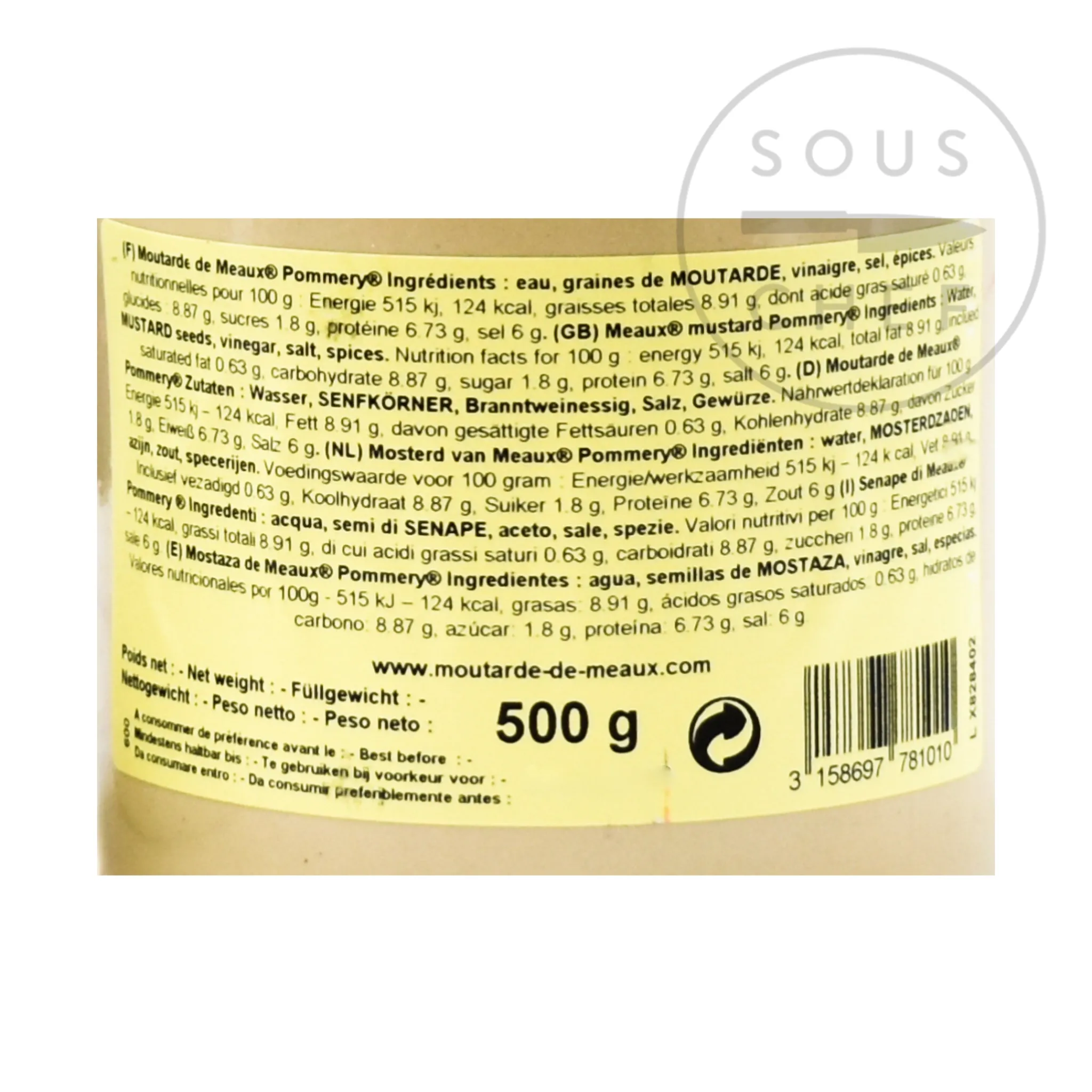 Pommery Wholegrain Mustard - Moutarde de Meaux Discount