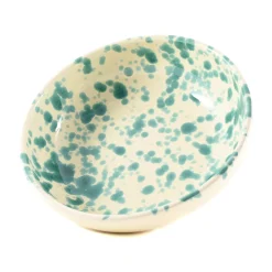 Puglia Handmade Puglia Aquamarine Splatter Bowl, 19cm Best