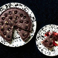 Puglia Handmade Puglia Black Splatter Bowl, 19cm New