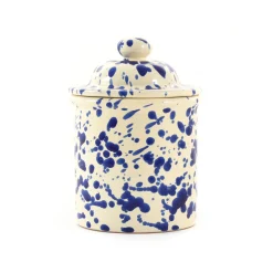 Puglia Handmade Puglia Blue Splatter Storage Jar, 15cm Sale