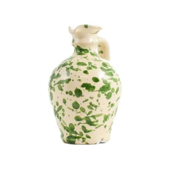 Puglia Handmade Puglia Green Splatter Oil Bottle, 250ml