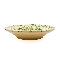 Puglia Handmade Puglia Green Splatter Pasta Bowl, 29cm Outlet